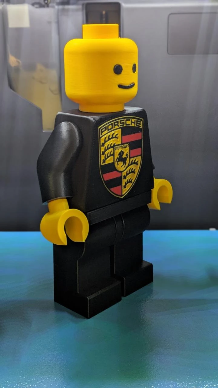 Figura gigante estilo ladrillos - Colección Porsche (20 cm) - Dorado brillante – photo 2